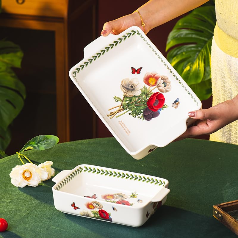 ONCCI In Glaze Ceramic Baking Dish Set of 2 (Corn Poppy)