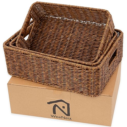 WeeNest Baskets for Storage (Toffee)