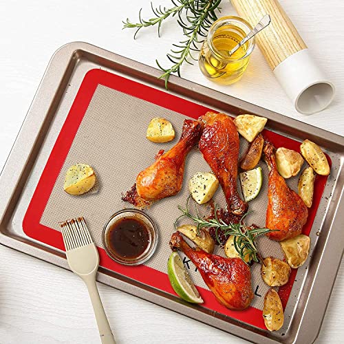 Silicone Baking Mats Set of 3 (Small (11.6" x 8.5") 3 Quarter Sheet)