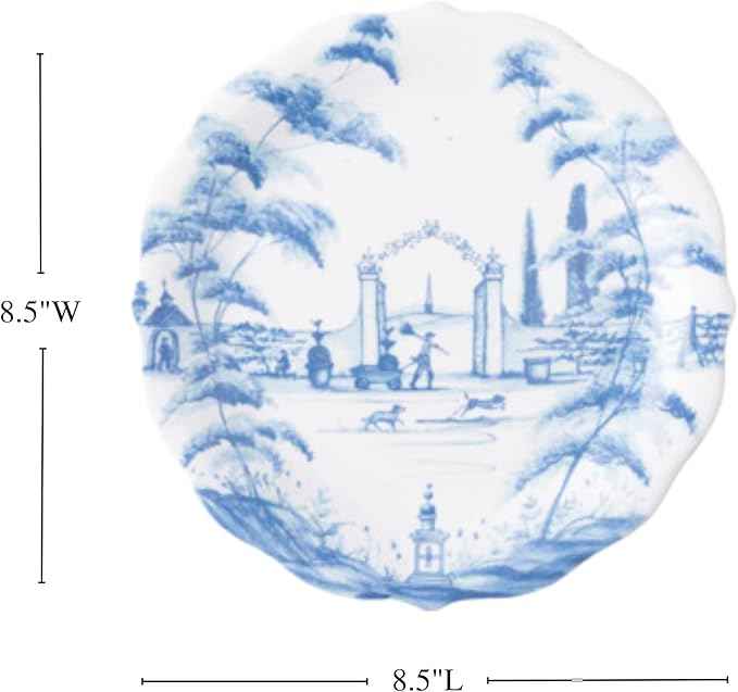 Juliska Country Estate Delft Blue Party Plates Set/4