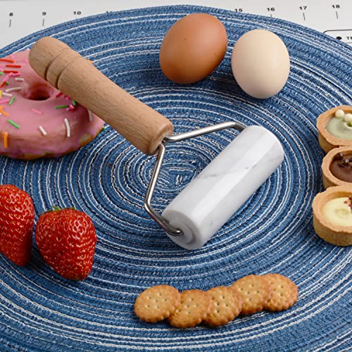 Small Marble Rolling Pin Pizza Roller (Type 2 White)