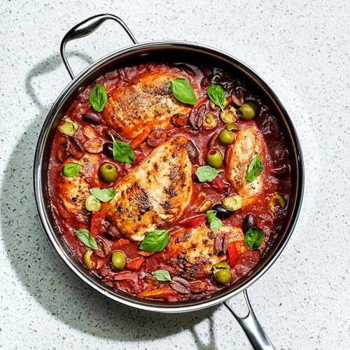 5.5 Qt Hybrid Nonstick Deep Sauté Frying Pan & Lid