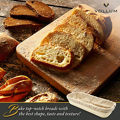 Bread Proofing Basket with Liner (15.5" x 5.5" x 3.5"H / Rectangular)