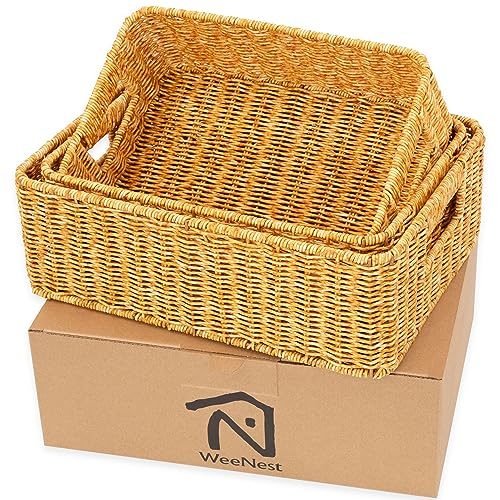WeeNest Baskets for Storage (Amber)