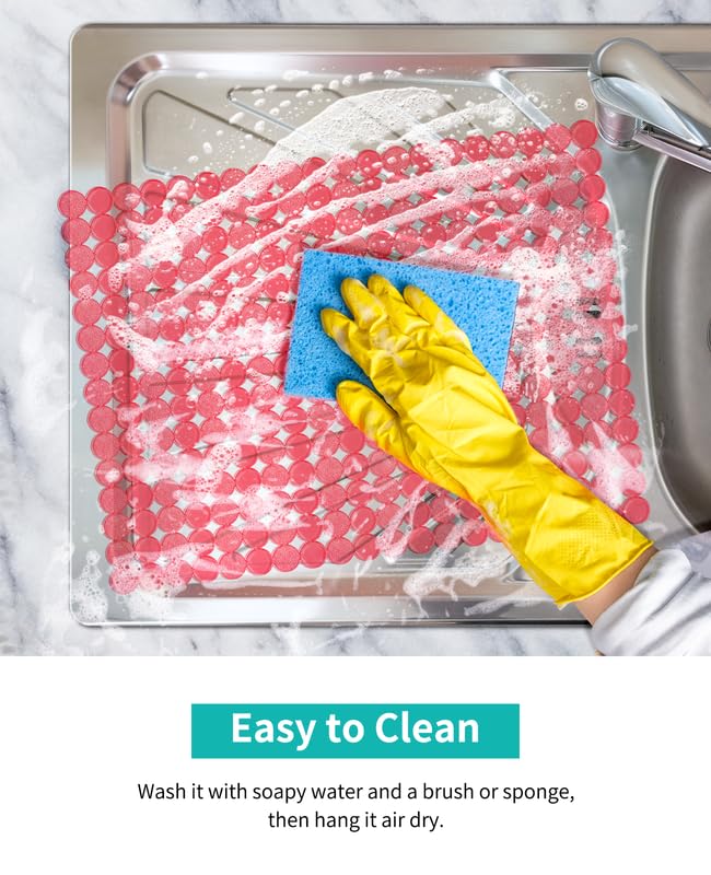 2 Pack Kitchen Sink Mat (Red)