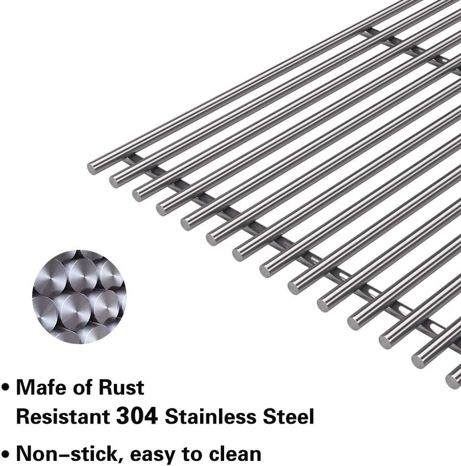SF6089 (3-Pack) 18.7" SUS304 Cooking Grates for Weber Genesis II 400 and Genesis II LX 400, Genesis II/LX E410 E415 E435 E440 S410 S415 S435 S440 Series Grills, Replaces for Weber 66089