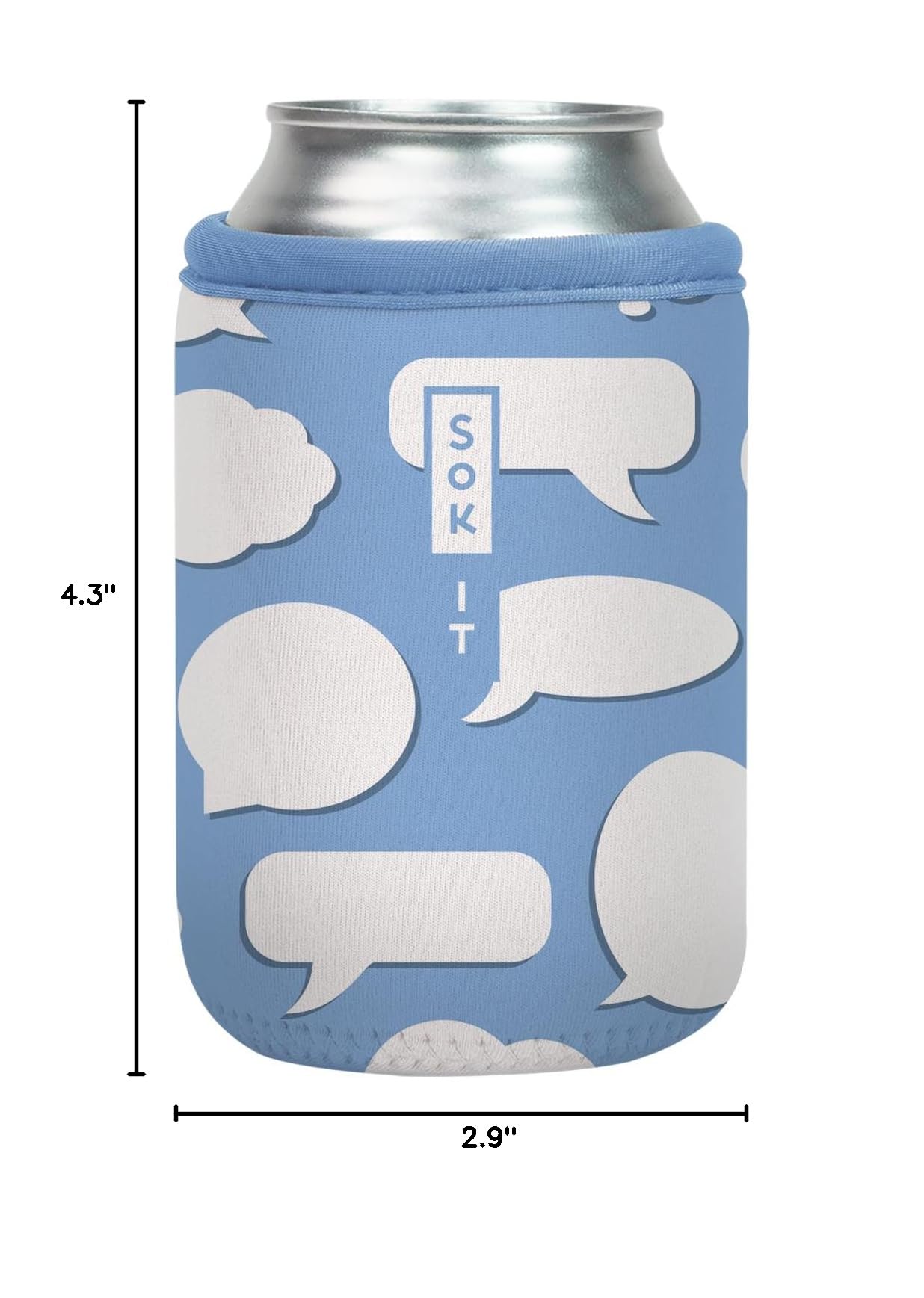 CanSok Sleeve for Beer & Soda Insulated Neoprene Cover (Big Ideas / 12oz Can Sleeve)
