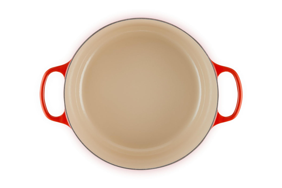 Enameled Cast Iron Round Dutch Oven (Cerise / 9 Qt)