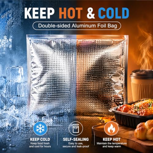 Insulated Food Storage Bag with Zipper Design