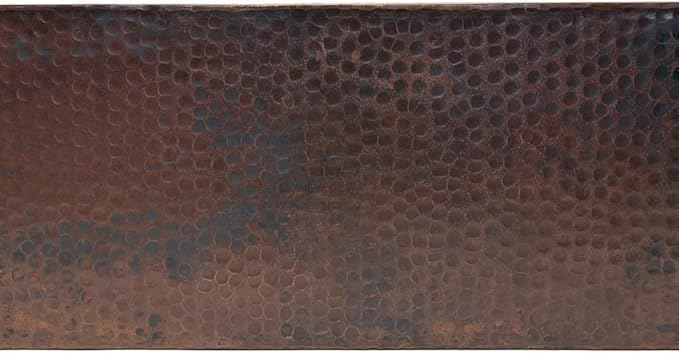 Premier Copper Products KA50DB33229 33-Inch Hammered Copper Kitchen Apron 50/50 Double Basin Sink, Oil Rubbed Bronze