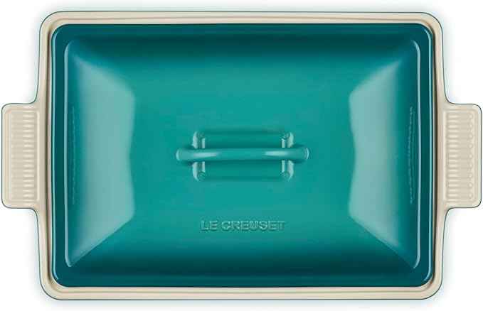 Le Creuset Stoneware Heritage Covered Rectangular Casserole, 4 qt. (12" x 9"), Riviera