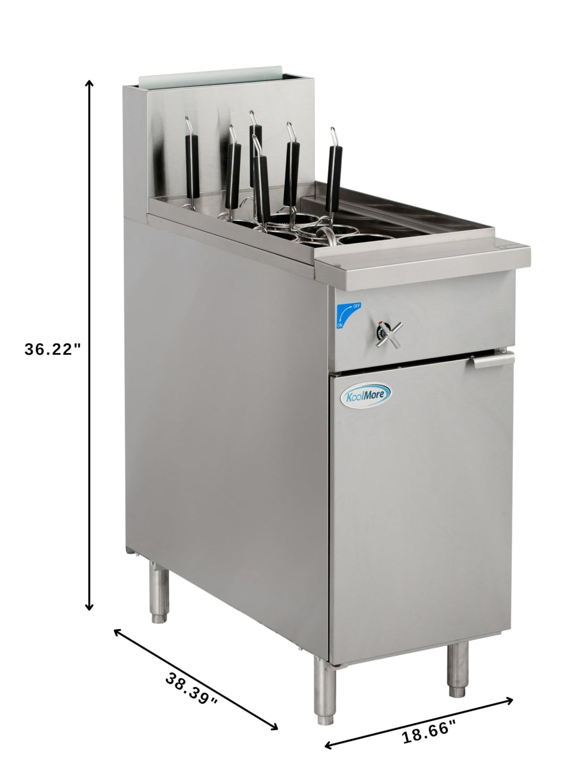 6 Basket 11 Gallon Commercial Natural Gas Pasta Cooker with 70 (6 Baskets)