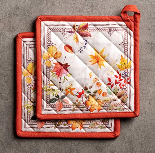 Pot Holders 100% Cotton Potholders (056 - Amarante / 8" x 8" (Pot Holder Pack of 2))