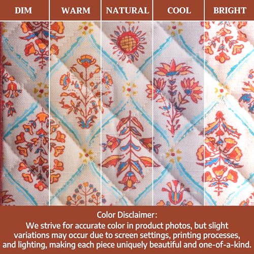 Pot Holders 100% Cotton Potholders (025 - Romane / 8" x 8" (Pot Holder Pack of 2))