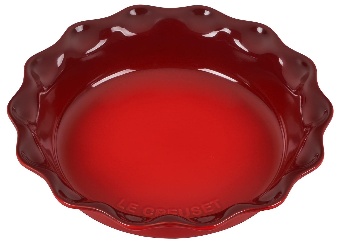 Stoneware 9" Fluted Pie and 9" Fluted Loaf Dish (Cerise)