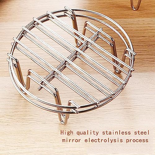 12.8" Round Cooking Rack Versatile Stainless Steel Grid Grill Steamer Rack