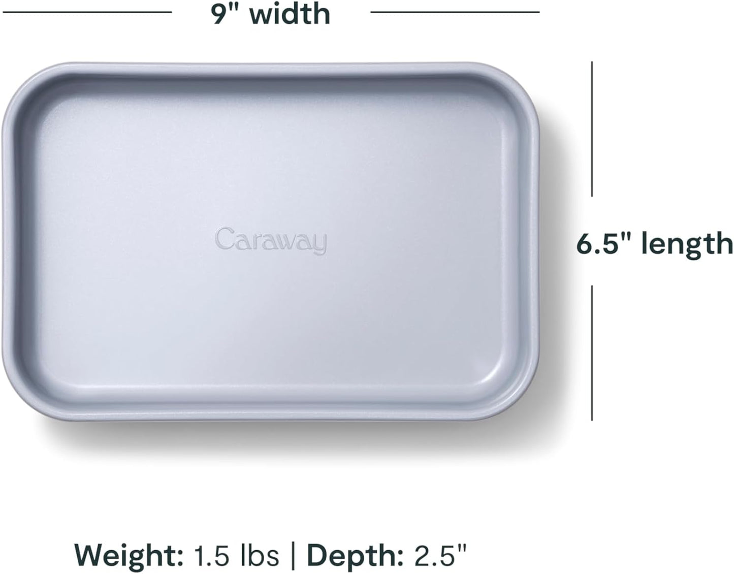 Caraway Nonstick 9” x 6.5” Small Rectangle Baking Pan Duo – Non-Toxic, PTFE & PFOA Free – Aluminized Steel Core – Deep Ceramic Baking Pan for Casseroles, Lasagna & More - Marigold - HomeSpice