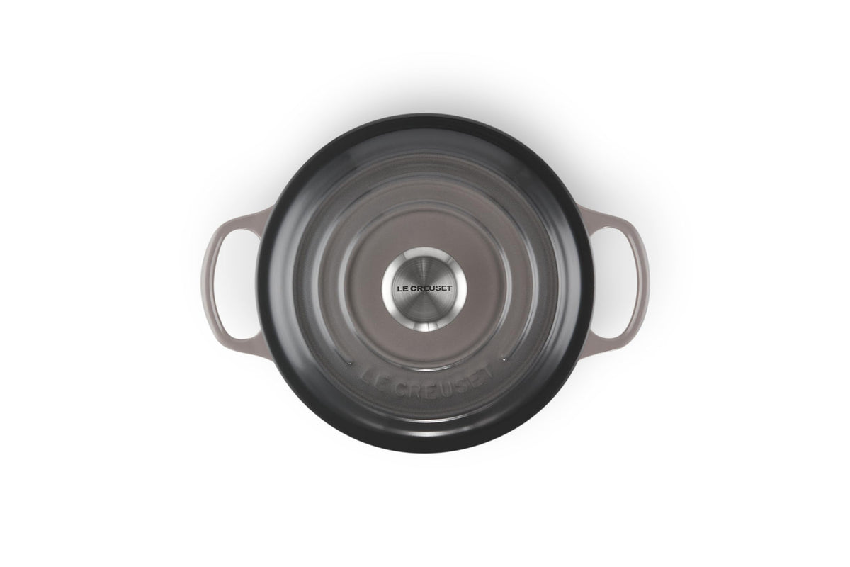 Enameled Cast Iron Round Dutch Oven (Oyster / 2 Qt)