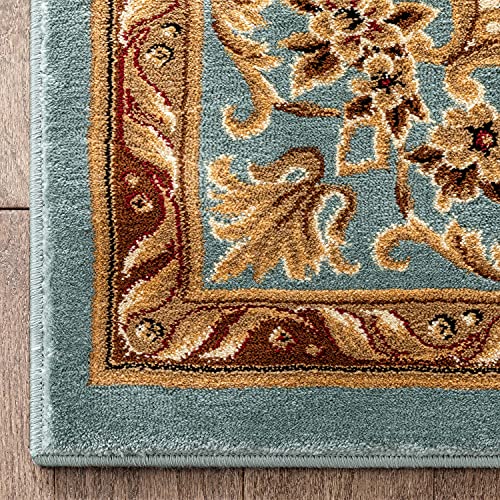 Timeless Collection Le Petit Palais Light Blue 8x10 Luxurious Traditional French Medallion Oriental Area Rug Perfect for Living Room Bedroom or Dining Room Easy (7'10" x 10'6" (Rectangular) / Light Blue)