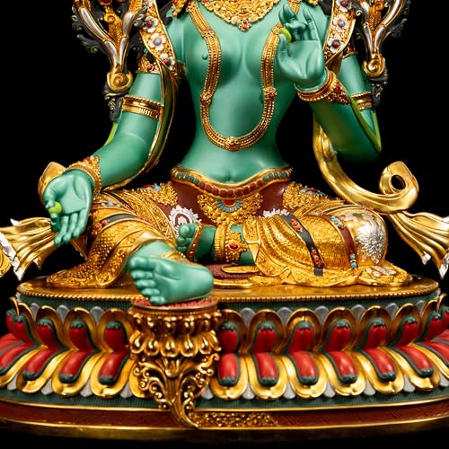 Green Tara Buddha Statue for Zen Decor Indoor