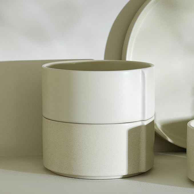 Stone Lain Bao 4-Piece Bowl Set Stoneware, Beige