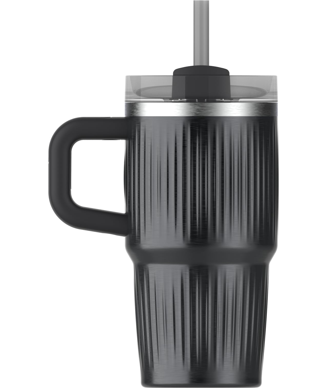 Quencher H2.0 Tumbler with Handle and Straw 20 oz (20 Ounces / Fluted Black)