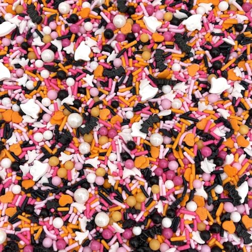 Sprinkles Themed Sprinkles for Cake Decorating (Orange Pink)