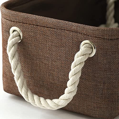 Storage Basket for Organizing (Brown / 6PCS/Small -11.8Lx7.9Wx5.2H)