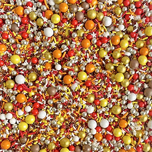 Thanksgiving Sprinkle Mix (Red, Orange, Golden Yellow, Brown)