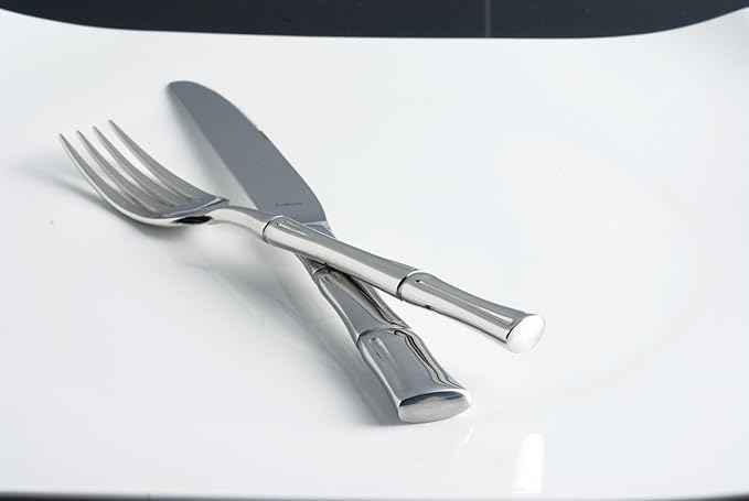 Fortessa Royal Pacific 18/10 Stainless Steel, 60 Piece Flatware Set (Service for 12), Silver