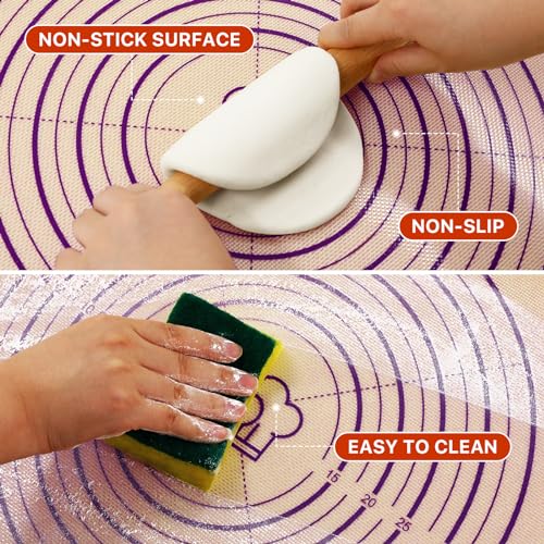 36"x24" Extra Thick Silicone Baking Mat for Pastry and Bread