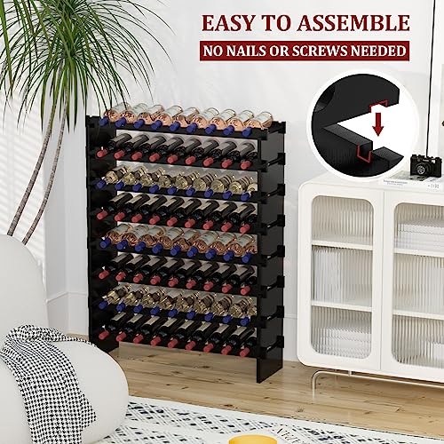 Wine Rack Freestanding Floor (Black)
