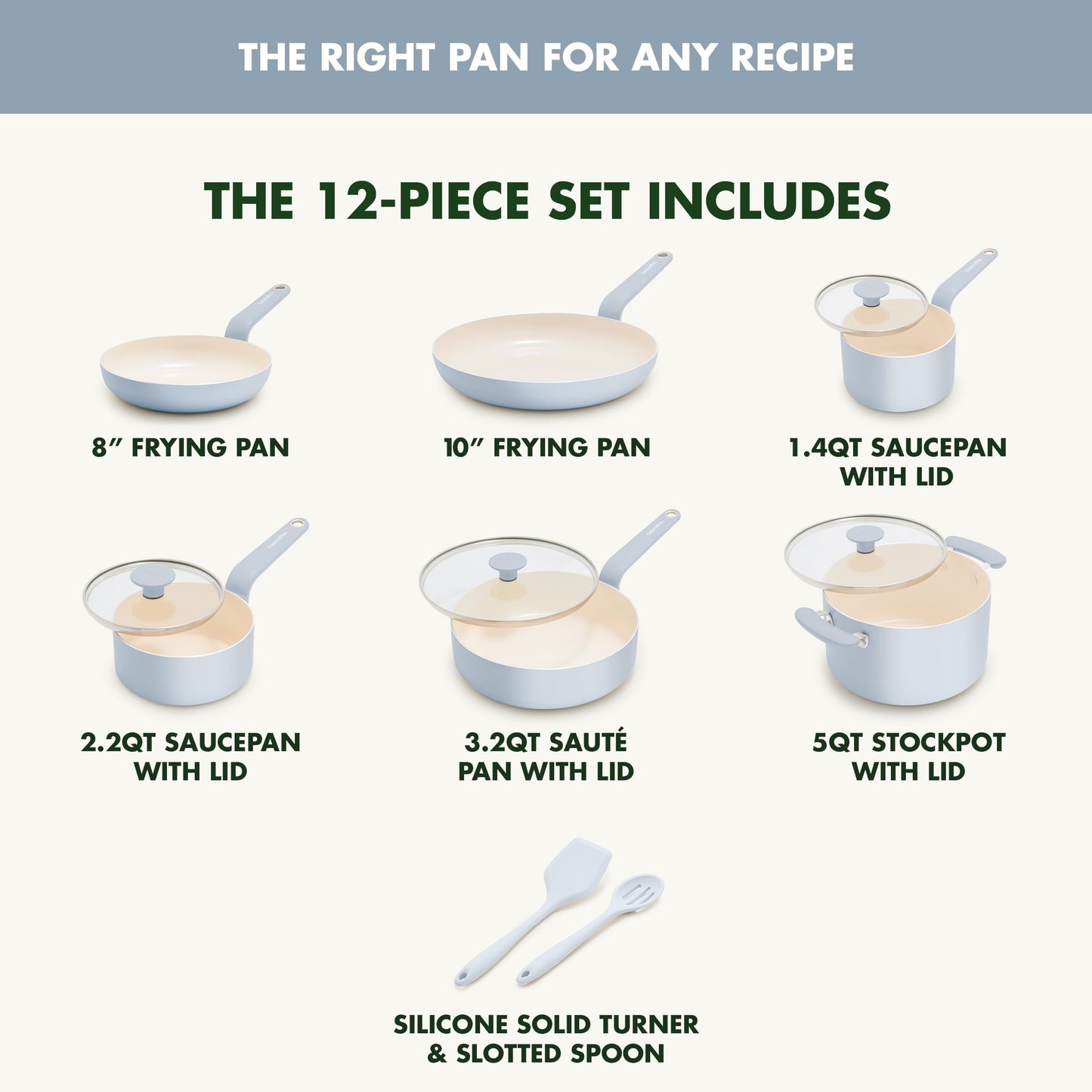 Rio Advanced 12 Piece Cookware Set (12 Piece Cookware Set / Blue)
