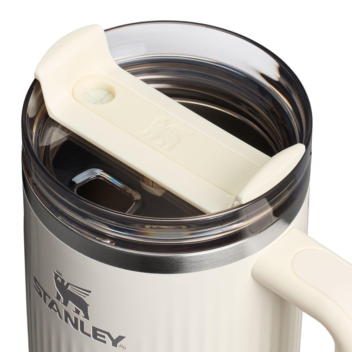 Quencher H2.0 Tumbler with Handle and Straw 40 oz (40 Ounces / Fluted Cream Gloss)