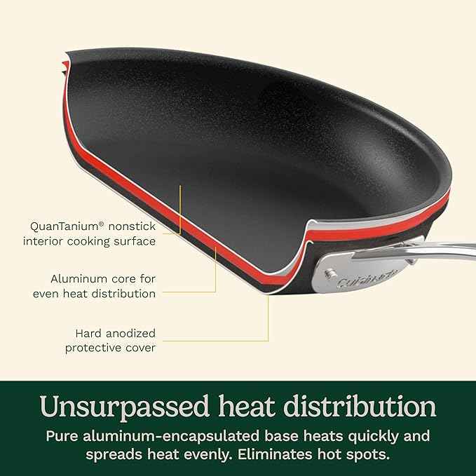 Cuisinart 17-Piece Pots and Pans Set, Non Stick Hard Anodized Cookware Set, Compatible with Electric, Gas Cooktops, Dishwasher Safe, Oven Safe Pot Set, Cool Grip Handles, Aluminum Core for Even Heat