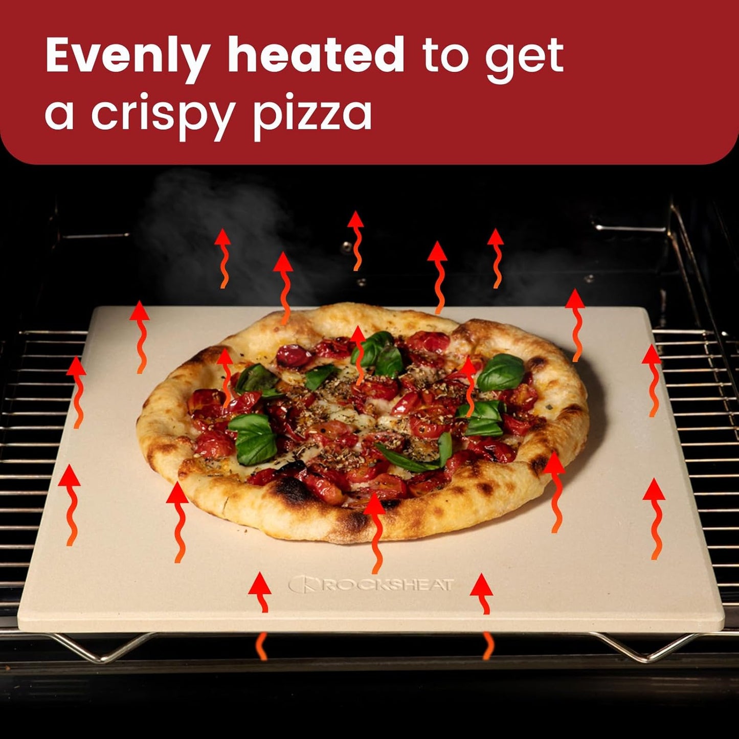 13.2" x 13.2" x 0.6" Square Cordierite Pizza Baking Stone Perfectly Compatible for Ooni Karu 12 Pizza Oven - HomeSpice