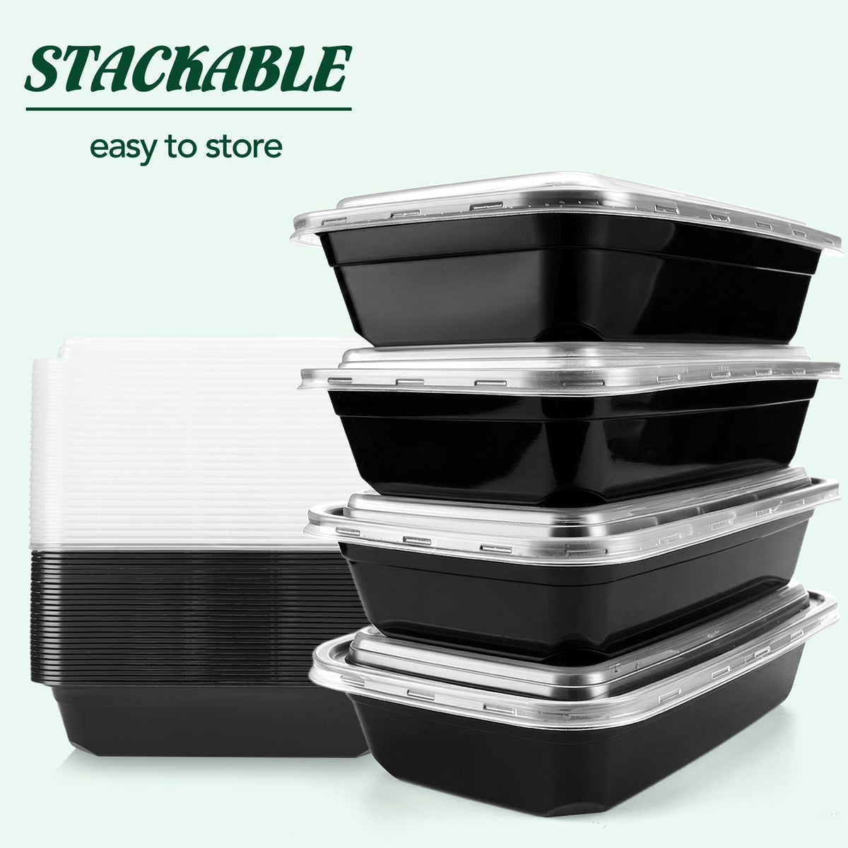 Meal Prep Containers with Lids 32oz 100 Pack (32oz-100pc)