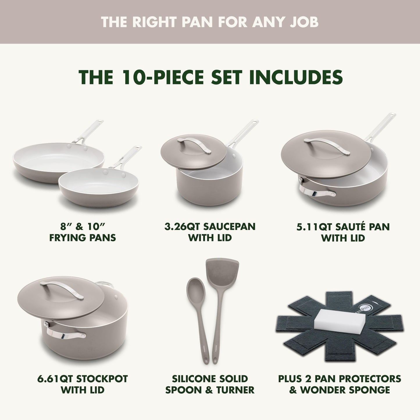 Nova 10 Piece Cookware Pots & Pans Set