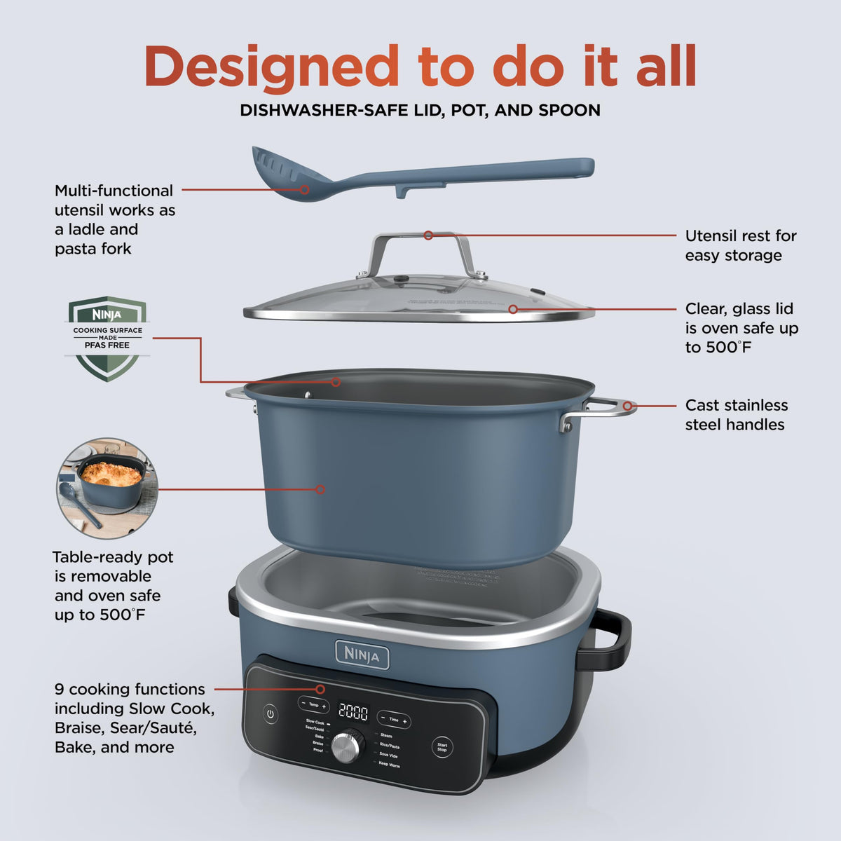 PossibleCooker™ PRO Plus (Blue / 8.5 Quarts)