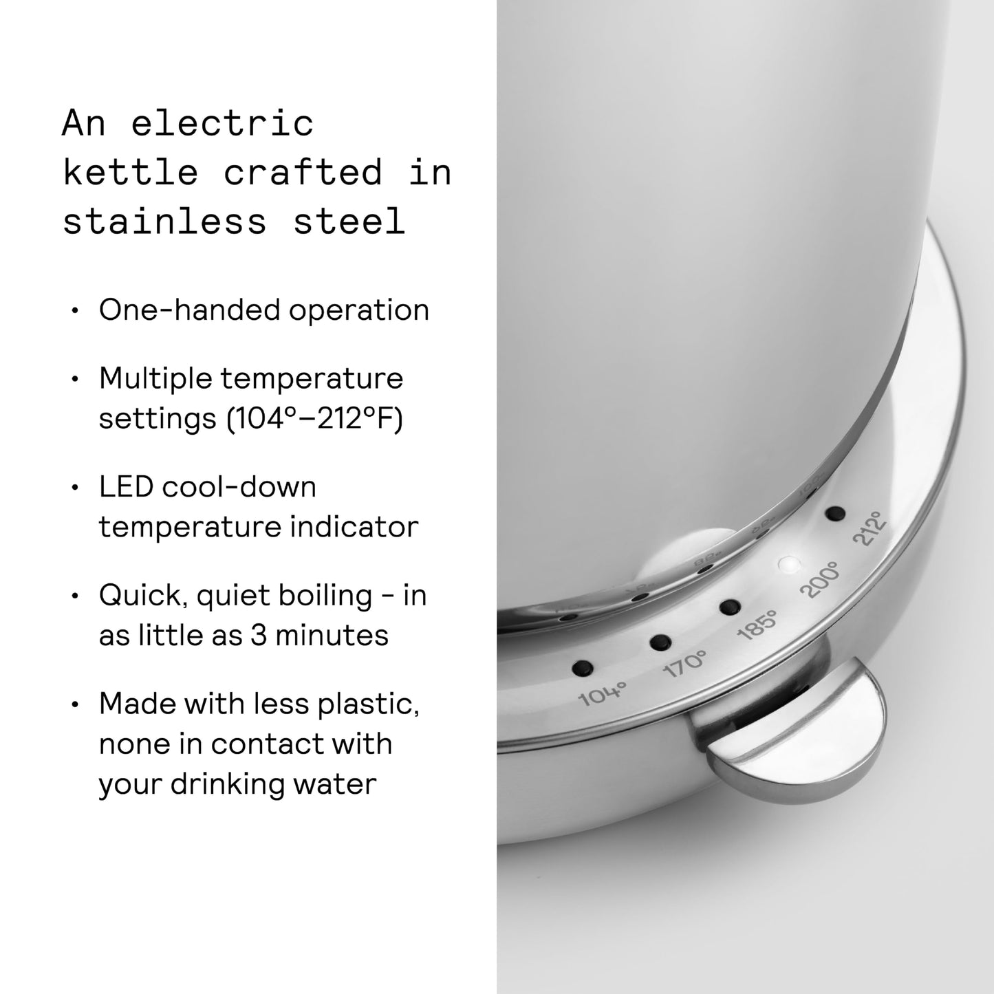 Kettle Electric Stainless Steel Tea Kettle 1.2L (Steel)