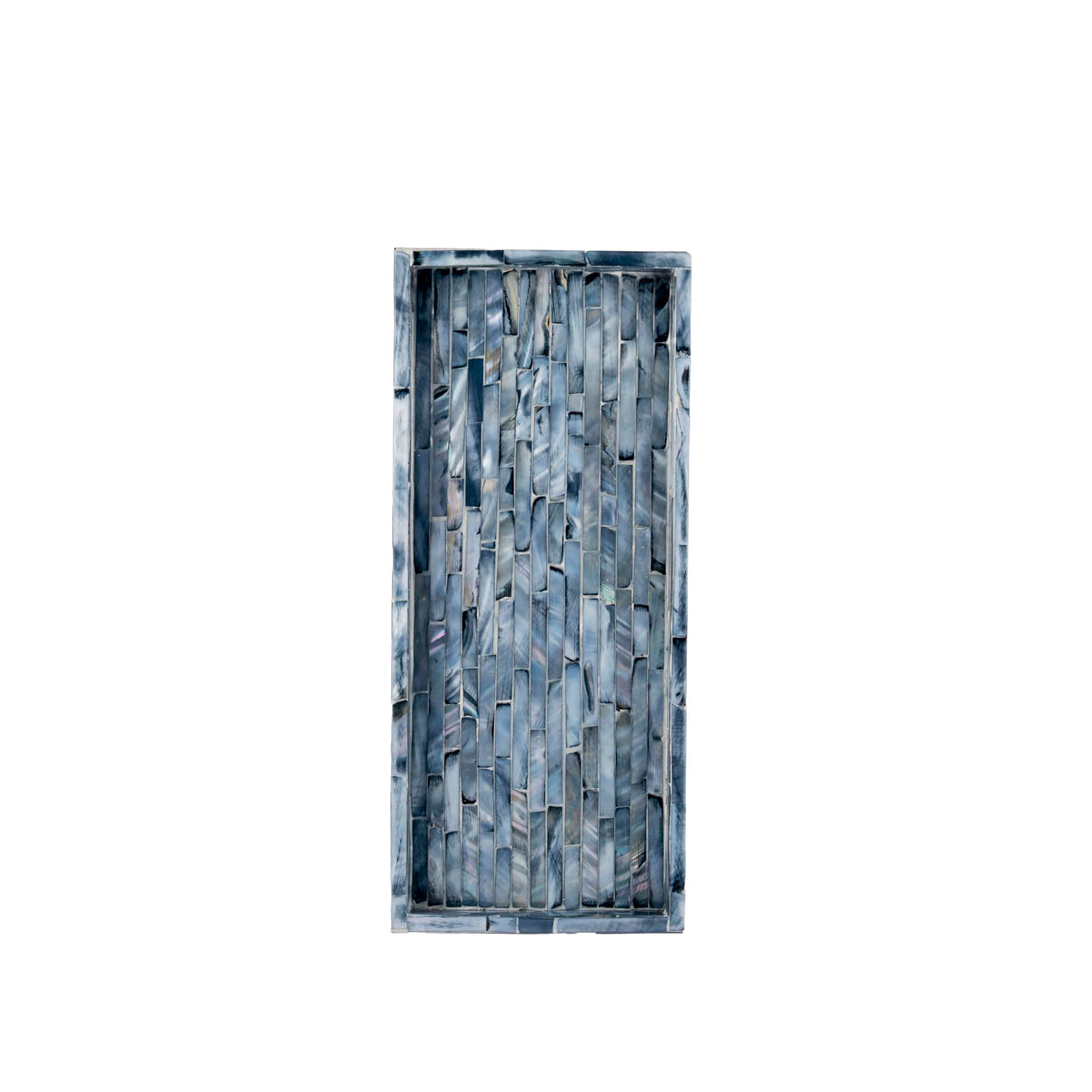 Blue Mother of Pearl Tray Set of 2 (Blue)