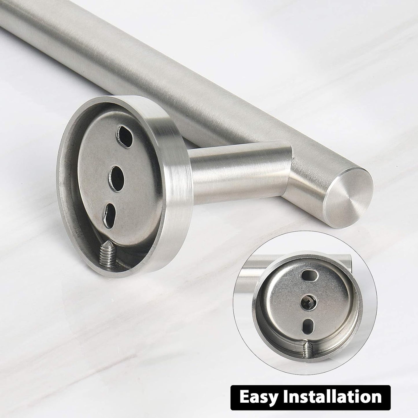 NearMoon Bathroom Towel Bar, Bath Accessories Thicken Stainless Steel Shower Towel Rack for Bathroom, Towel Holder Wall Mounted (1 Pack, Brushed Nickel, 12 Inch)