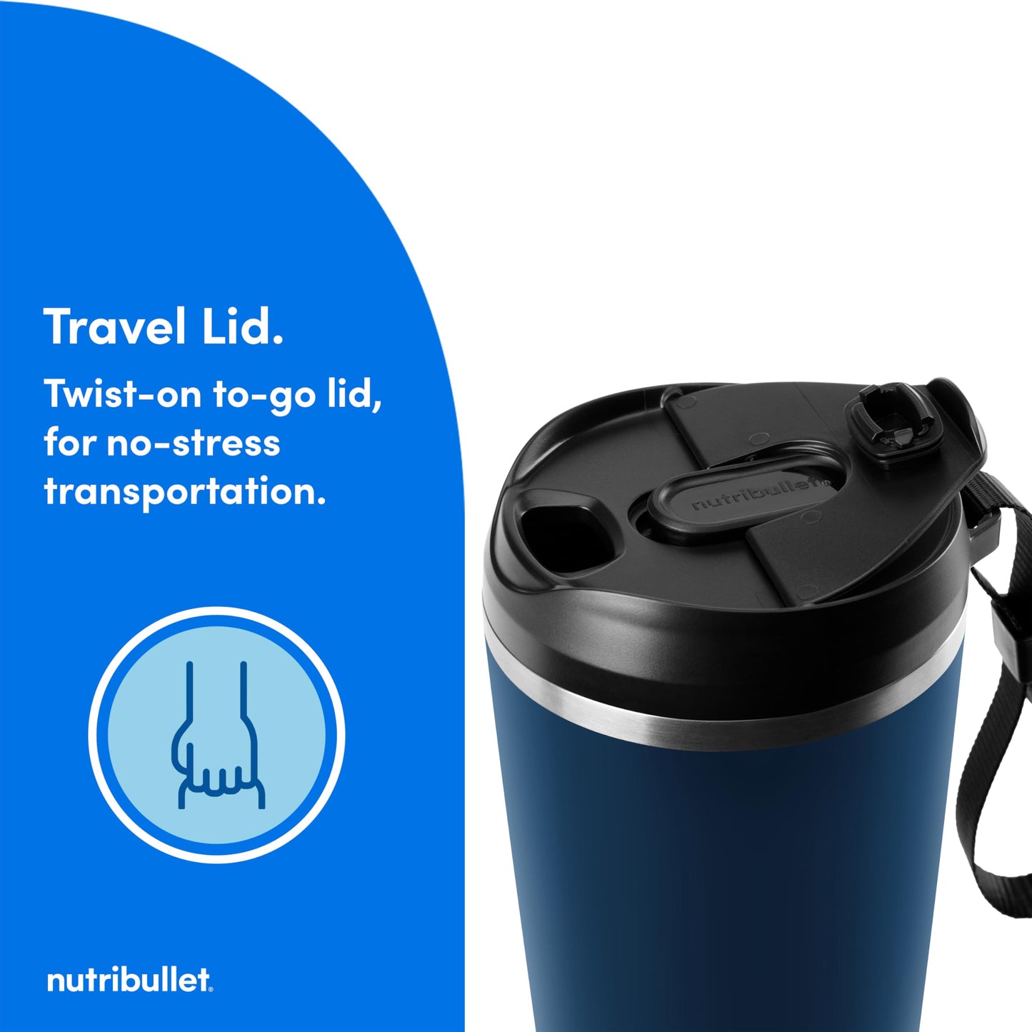 Flip Portable Blender with Insulated Cup (20 oz / Indigo)