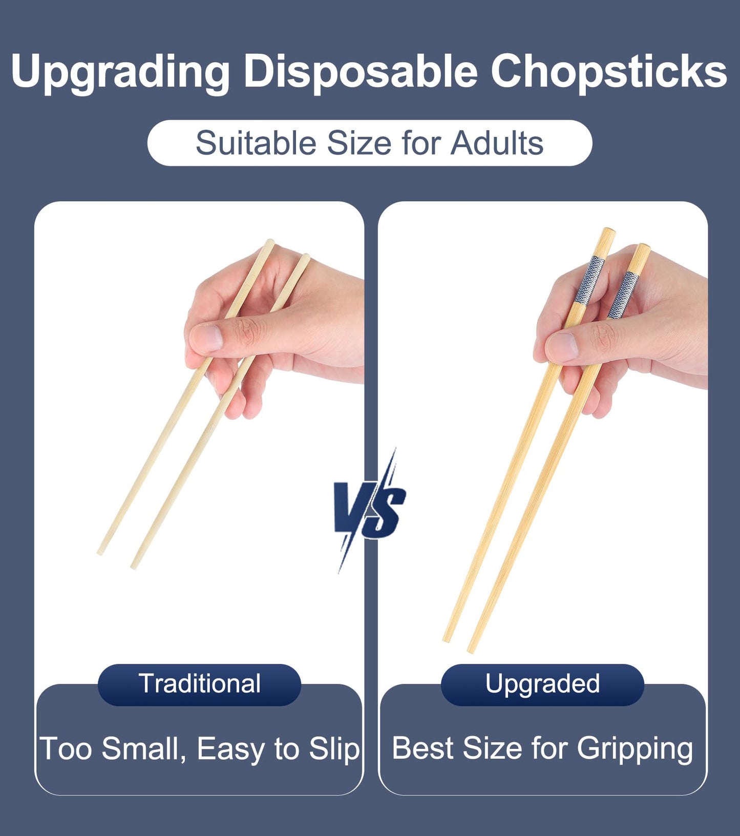 500 Pairs Bamboo Chopsticks Disposable (500Pairs)