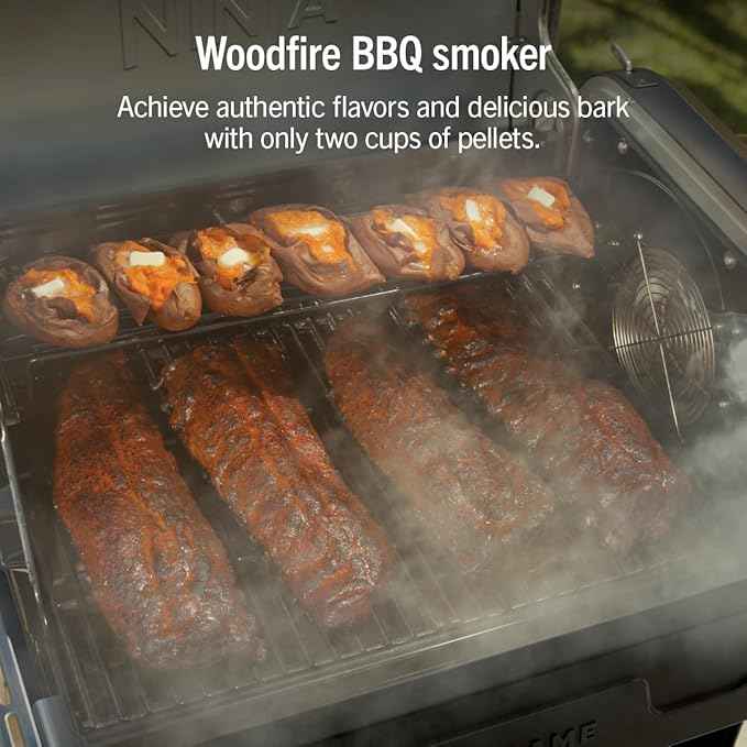 Ninja FlexFlame Grill and Smoker | Electric and Propane Grill, Roaster, BBQ Grill | 5-in-1 Cooking System | 3 Burner | Digital Control | Outdoor Cooking, Griddle, Pizza Maker | Black | PG301BK