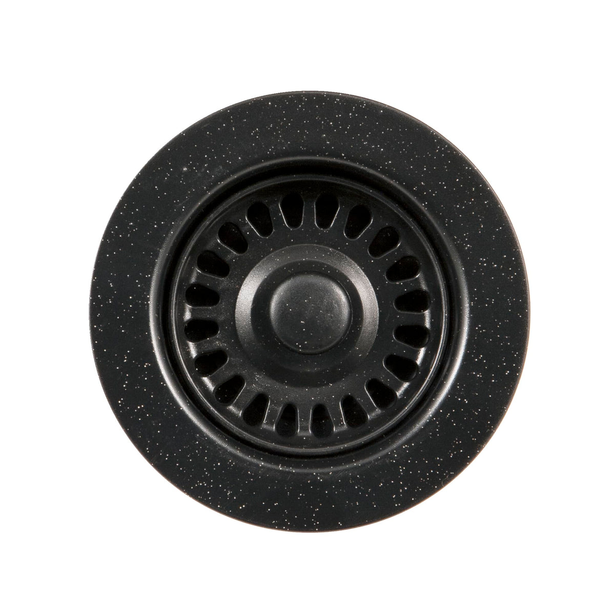 190-9268 - 3-1/2 Inch Granite Black Kitchen Sink Basket Strainer, Durable Food Catcher Stopper for Metal Kitchen Sink, Ideal for Filtering Waste and Preventing Clogs (3.5 Inch - Granite Black)