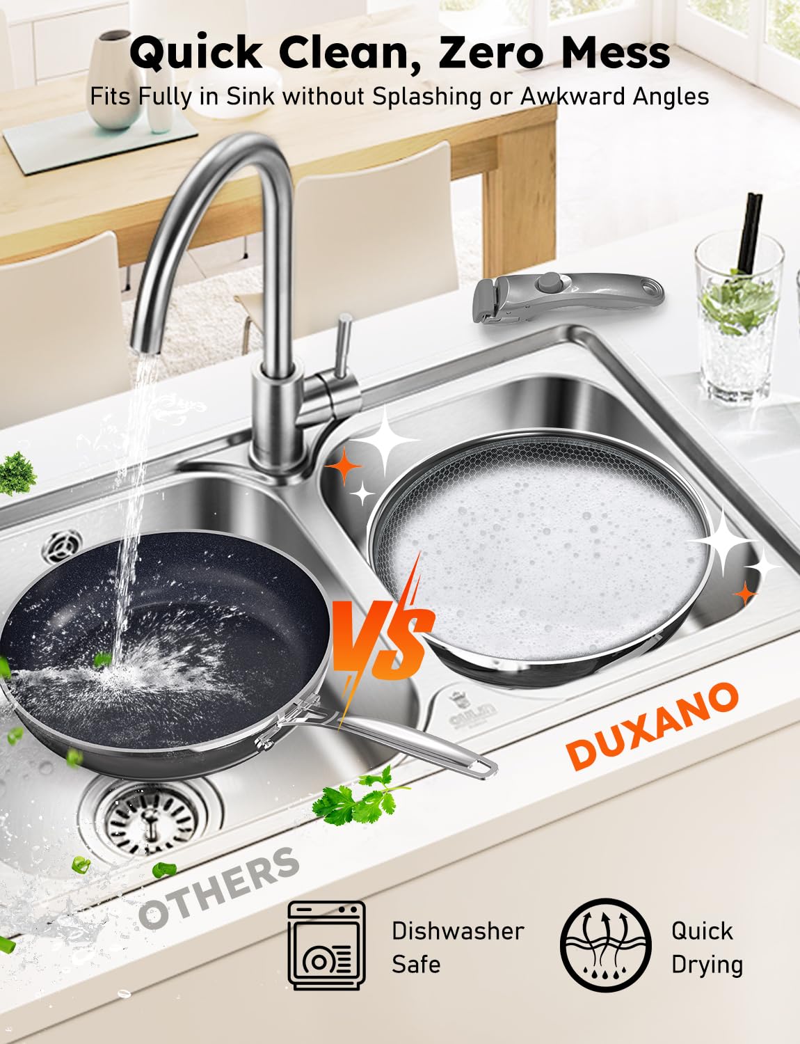 Pro Ceramic Pots and Pans Set & 2026 Upgraded Hybrid 3 (Royal Blue)