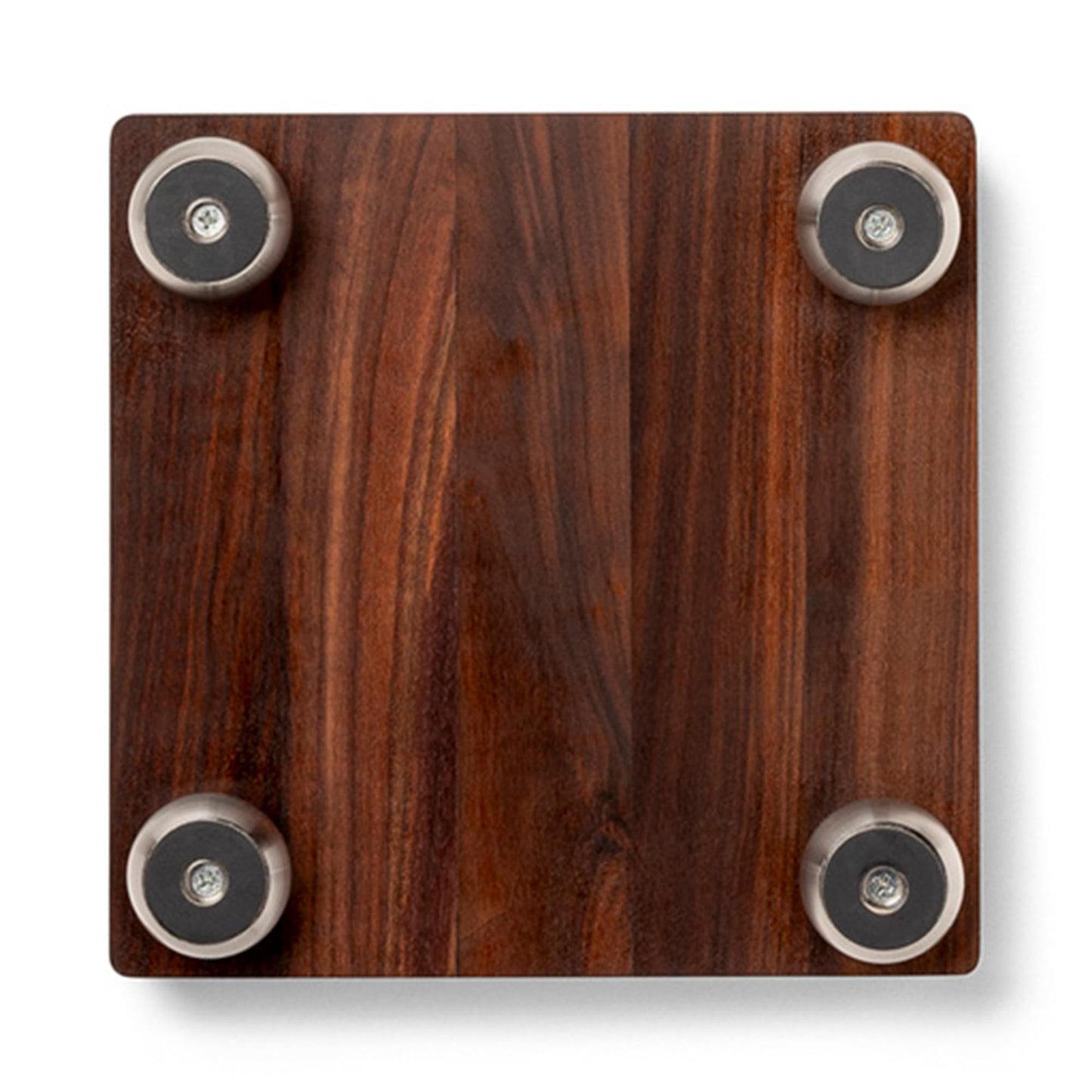 B Series Square Wooden Walnut Cutting Board 12”x12” (9"L x 9"W / Walnut with Stainless Steel Feet)