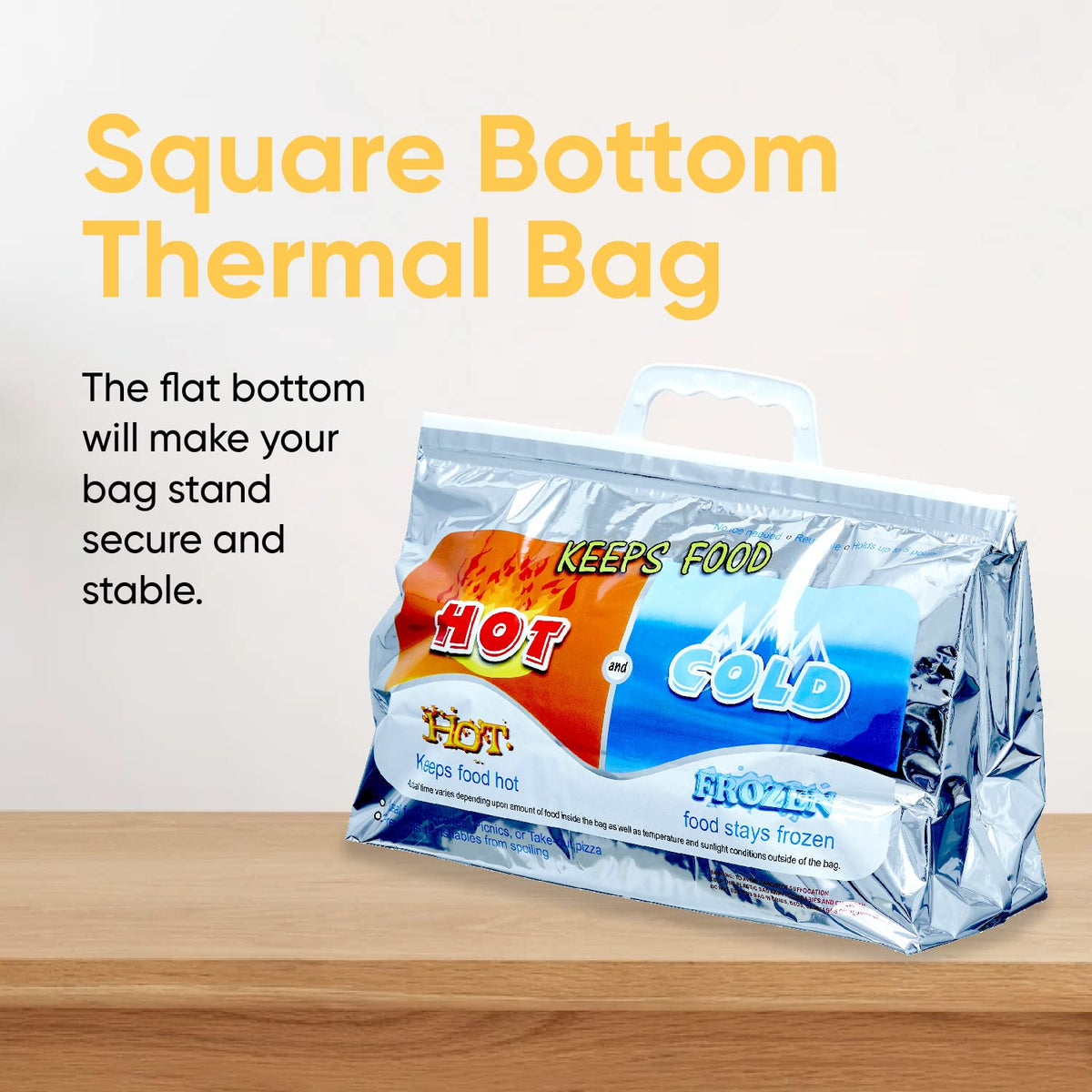 Hot and Cold Insulated Bags for Food Delivery (Small (Lunch Size))