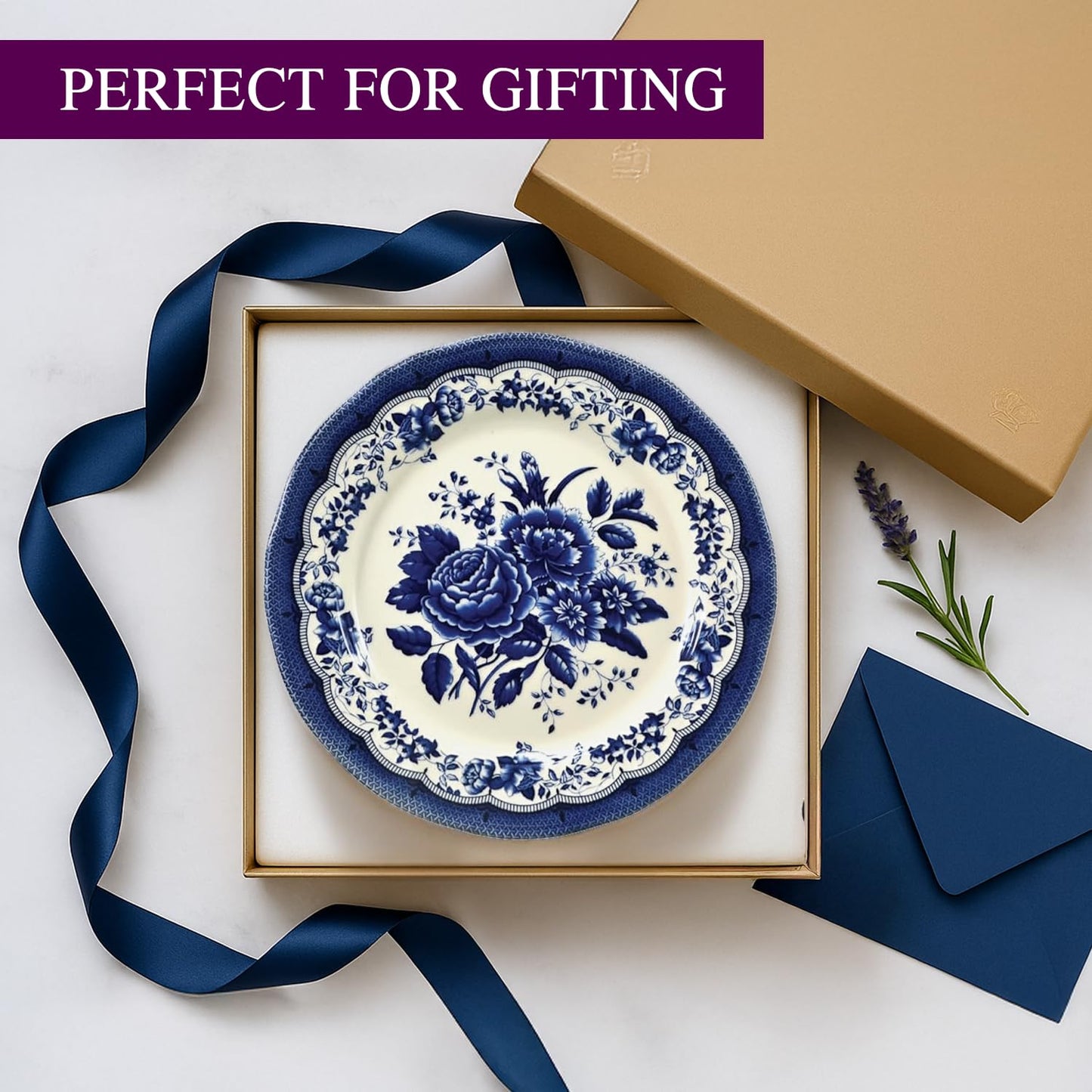 12 Piece Porcelain Dinnerware Set for 4 (12 / Victoria Blue)